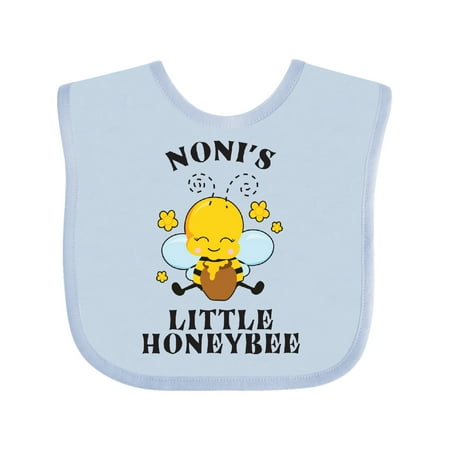 

Inktastic Cute Bee Noni s Little Honeybee with Stars Gift Baby Boy or Baby Girl Bib
