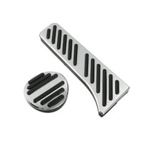 1 Set Brake and Accelerator Pedal Covers for Mercedes Benz Smart Fortwo 2009-2014 Silver Tone