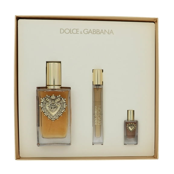 Devotion by Dolce and Gabbana for Women - 3 Pc Gift Set 3.3oz EDP Spray, 0.33oz EDP Spray, 0.17oz EDP Splash