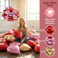 thumbnail image 2 of Juego de globos en forma de corazón Viaecone, 18 pulgadas, 30 unidades, rojo y rosa, 2 of 9