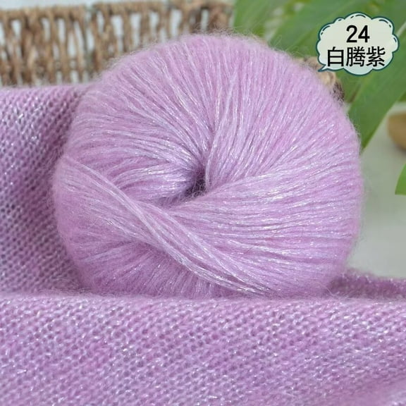 Namzi Premium Mohair Wool Yarn for Knitting - 1 roll Yarns for Crocheting, Soft & Durable, Ideal for Handcraft Projects, Belongs to Yarn Category, Easy to Weave.light pink