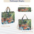 thumbnail image 6 of FORMRS Womens Corduroy Tote Bag Crossbody Shoulder Handbag with Pocket, Art Goldfish Bowl, 6 of 7