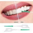 thumbnail image 5 of 160 paquetes de cepillos interdentales, cepillo de hilo dental, cepillo interdental adaptable, palillo de hilo dental de doble propósito, limpieza bucal portátil (verde), 5 of 5