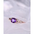 thumbnail image 3 of HeartsAndYou 2ct Natural Purple Amethyst Engagement Ring 14k SOLID Rose Gold Marquise Accent, 3 of 9