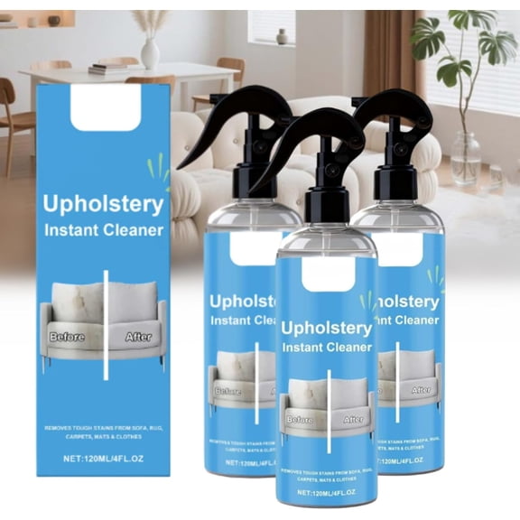 Upholstery Cleaner Pro Formula, Tough Stain Remover Spray for Fabrics, Quick Dry No Rinse Fabric Cleaner, Leaves Sofas & Couches Fresh Like New(RL 3 PCS)