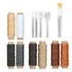 thumbnail image 4 of Kit de costura de cuero de 24 piezas, herramientas de reparación de cincel de punta de hilo, juego de manualidades hechas a mano DIY, 4 of 12