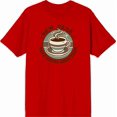 thumbnail image 3 of New Year, Same Coffee Addiction Adult Red Crew Neck Short Sleeve Tee-Small, 3 of 4