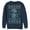 Navy Blue, variant on Men's Batman Ugly Christmas Dark Knight Pose Sweatshirt Navy Blue Large