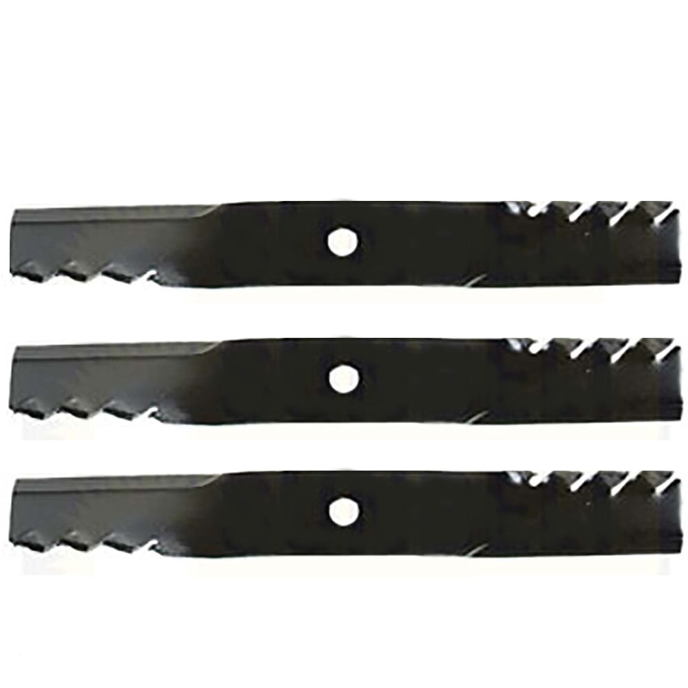 (3) Toothed Mower Blades for John Deere ZTrak Z525E Z535M Z540M Z375R