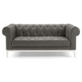 thumbnail image 5 of Modway Idyll Tufted Button Upholstered Leather Chesterfield Loveseat in Gray, 5 of 8