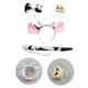 thumbnail image 5 of Accesorios de disfraz animal Hugo 4x oreja Diadema Pajarita cola aro para el pelo elástica para fiesta carnaval Halloween Rosado traje de cosplay, 5 of 10