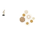 thumbnail image 1 of Escultura Creativa De Nota Musical De Resina Y Adorno De Pared único De Tejido De Ratán Para Mesa, Escritorio, Chimenea, Salón De Té, Pasillo, Dormitorio, Porche, Cafetería., 1 of 8