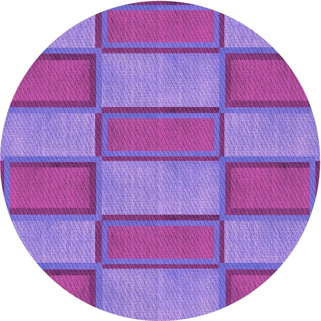 Ahgly Company Machine Washable Indoor Square Transitional Purple Mimosa Purple Area Rugs, 3' Square