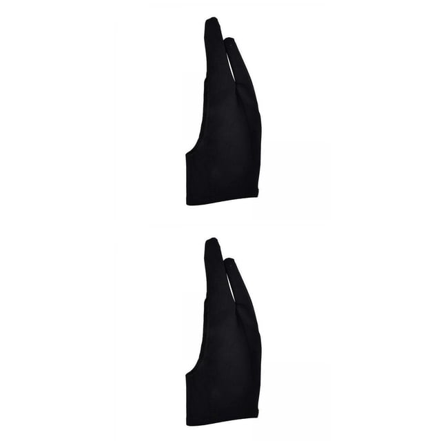 Paquete de 2 Guantes de Dibujo de Artista Izquierda para Tableta Gráfica Macarena Guantes de dibujo con dos dedos