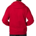thumbnail image 3 of Hanes EcoSmart Full-Zip Hooded Sweatshirt, Soft Fleece Hoodie, Zip-Up Jacket with Pockets, Deep Red, 2XL, 3 of 5