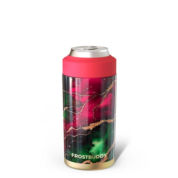 Frost Buddy Universal Can Cooler - Fits all - Stainless Steel Can Cooler for 12 oz & 16 oz Regular or Slim Cans & Bottles - Stainless Steel