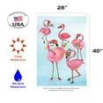 thumbnail image 2 of Toland Home Garden Festive Flamingo Bird Christmas Flag Double Sided 28x40 Inch, 2 of 5