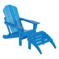 thumbnail image 1 of Ensemble de 2 Pcs Chaise Adirondack Pliante Classique avec Repose-Pieds Ottoman, 1 of 3
