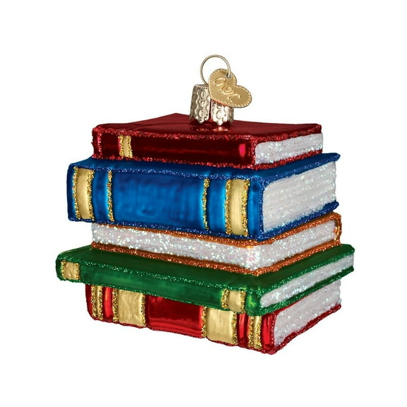 Old World Christmas Stack Of Books Christmas Ornament