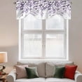 thumbnail image 3 of Tie Up Valances for Windows, Purple Leaves Adjustable Valance Curtains Window Treatment for Living Room/Bedroom Windows, Summer Botanical Rod Pocket Kitchen Curtains & Drapes 42x18 Inch, 3 of 9