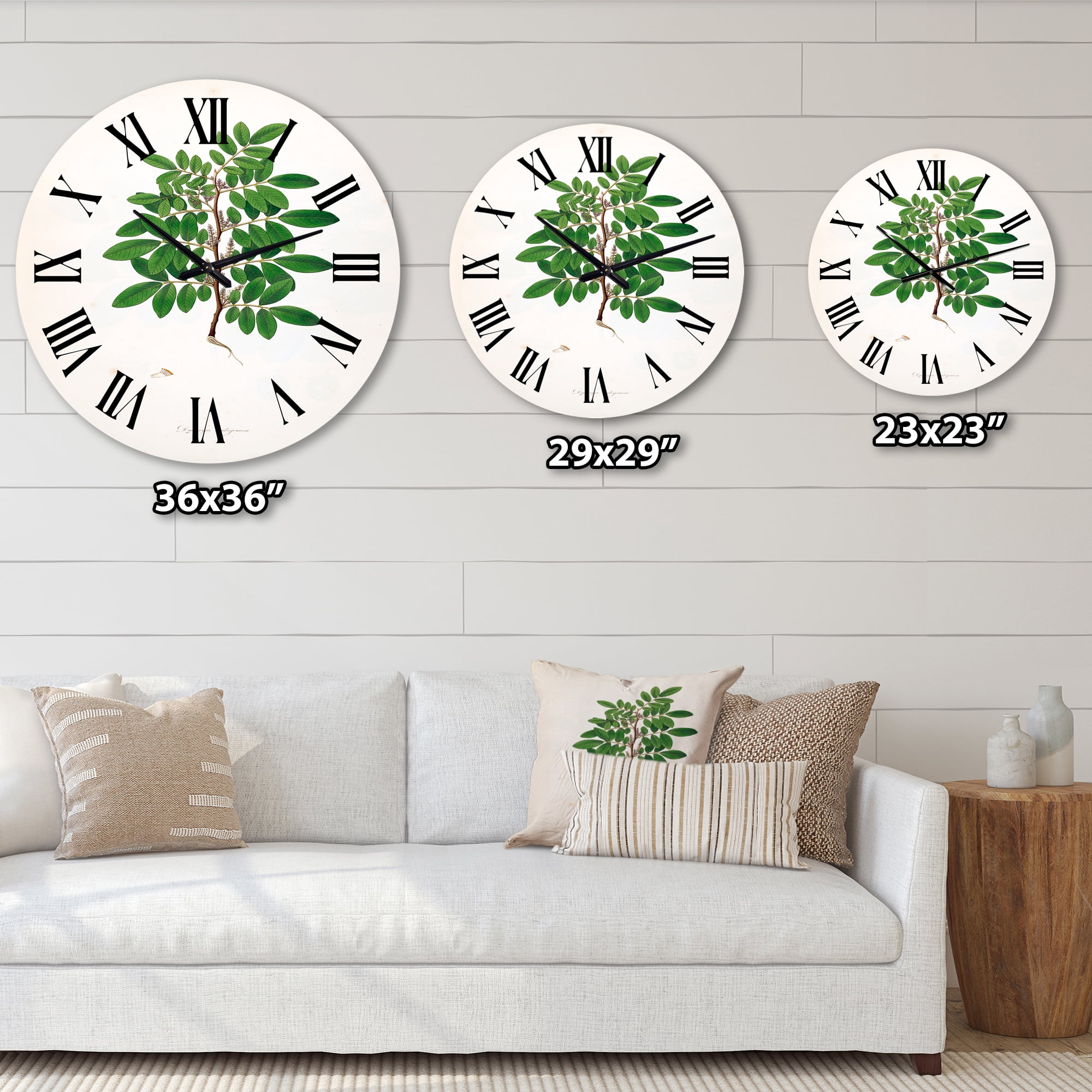 Designart 1 in Quartz Farmhouse Wall Clock