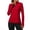 Red, variant on Women's Long Sleeve Quarter Zip Athletic Tops - Lightweight Moisture Wicking Workout Shirts, Slim Fit Running Gym Pullover with Thumbholes Army Green L
