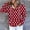 Red Sweatshirt for Winter, variant on Women's Polka Dot Drawstring Hoodies Sweatshirt Fall Winter Long Sleeve Button Down Pullover Sweatshirts With Pockets Blue S