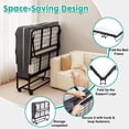 thumbnail image 3 of Portable Twin Folding Bed - 75" x 31" Rollaway Guest Cot with 4.7" Memory Foam Mattress & Sturdy Metal Frame for Adults, 3 of 9