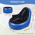 thumbnail image 4 of Thickened Inflatable Couch with Armrest＆Ottoman, Blow Up Lounger Chair,Folding Air Chair for Adults,Inflatable Lazy Sofa Perfect for Rooms, Camping or Home(Without Pump,Blue), 4 of 14