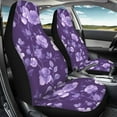 thumbnail image 2 of Binienty Purple Floral Car Seat Cover Full Set Front Saddle Blanket Comfort Covers Vehicle Seat Protector Fit Most Cars, Sedan, SUV, Van Universal Fit for Most Vehicle Cars, 2 of 7