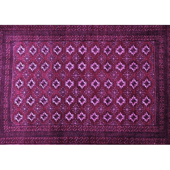Ahgly Company Indoor Rectangle Persian Purple Traditional Area Rugs, 5' x 7'