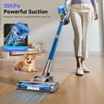 thumbnail image 2 of BSNAW Cordless Vacuum Cleaner, 8-in-1 Lightweight Self-Standing Stick Vacuum, Max 45Mins Runtime, Anti-Tangle with Hose for Hard Floor,Carpet,Pet Hair, Blue, 2 of 11