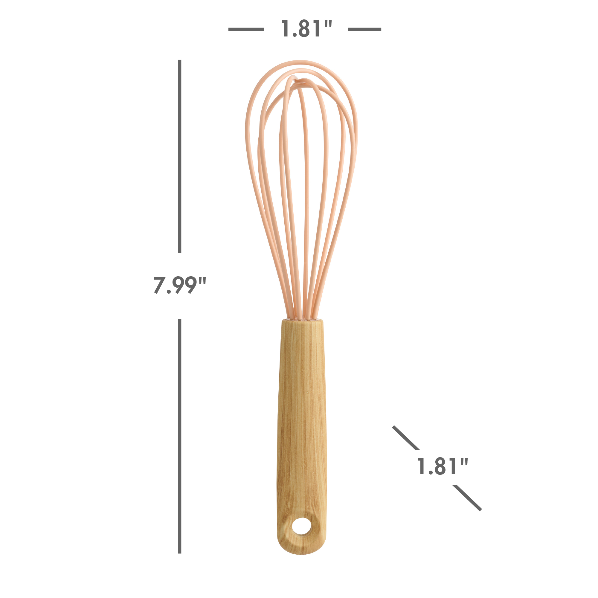 Holiday Time 5-Piece Mini Baking Tools. Red, Green, Pink and Blue