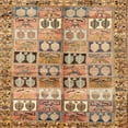 thumbnail image 1 of Ahgly Company Indoor Square Traditional Light Brown Persian Area Rugs, 4' Square, 1 of 6