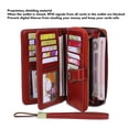 thumbnail image 4 of Cartera de Cuero Tarjetero Ligero para Tarjetas de Crédito Tarjetero con Correa de Muñeca Extraíble Tarjetero de Cuero Minimalista Tarjetero Pequeño Portátil para Mujer de ANGGREK  Otros, 4 of 8