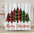 thumbnail image 3 of Falleo Clearance Christmas Decoration Shower Curtain Christmas Series Funny Crazy Shower Curtain, 3 of 3