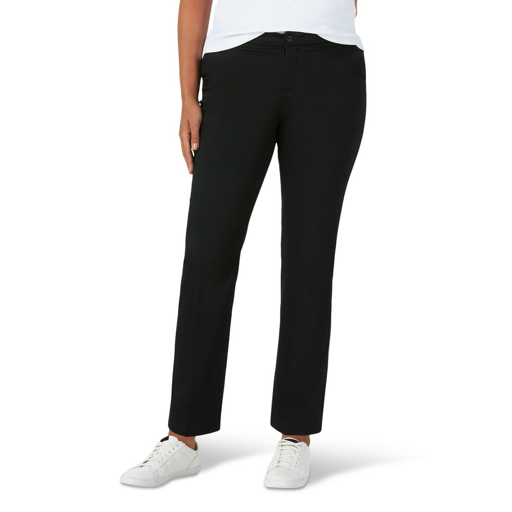 Lee Lee Women's Comfort Waist Woven Straight Leg Pant