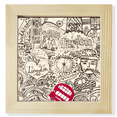 thumbnail image 1 of British Bus London Eyes Big Ben UK Square Picture Frame Wall Tabletop Display, 1 of 3