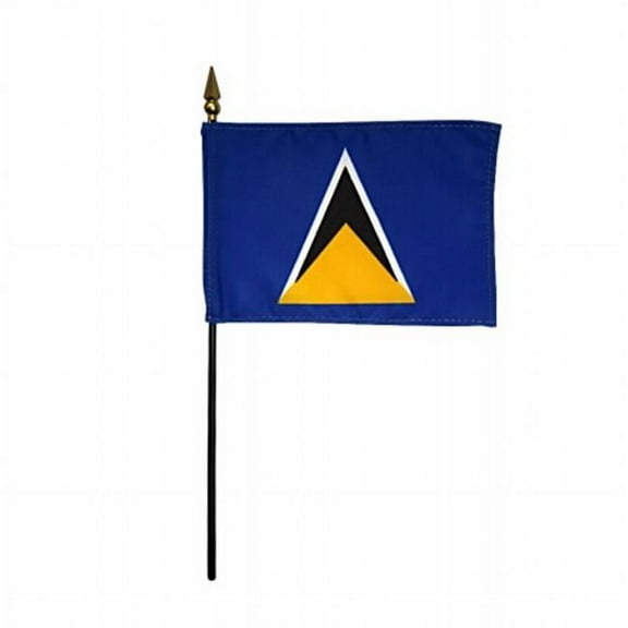 Annin Flagmakers 210130 4 x 6 in. Eb St Lucia Mounted - 12 Pack