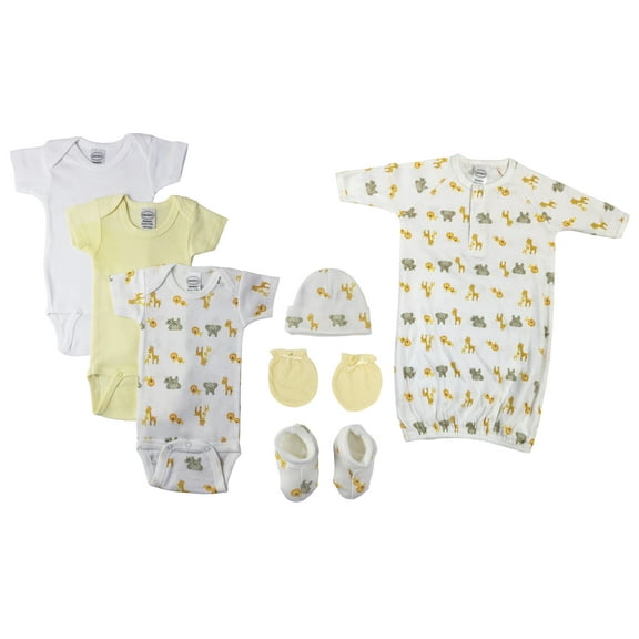 Unisex Newborn Baby 7 Pc Layette Sets
