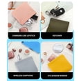 thumbnail image 3 of JeashCHAT Little Pouch No Zipper Self-closing Waterproof Small Makeup Bag Portable Small Storage Bag Mini Lipstick Change Headphones Jewelry Bag for Women Girls, Dark Gray, 3 of 4