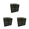 thumbnail image 4 of relayinert Plastic Functional And Stylish Jiugongge Storage Drawer - Easy Access With Multiple Colors black Six Palaces Grid 3Set, 4 of 6