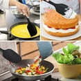 thumbnail image 6 of Silicone Spatula Set 6 Pieces Food Grade Kitchen Utensils with Silicone Brush Heat Spatula - black, 6 of 6