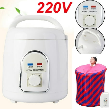 1.8L Portable Sauna Spa Steamer Fumigation Machine Therapy with Remote Control,White ABS Plastic Home Steam Pot Steamer Sauna Generator 110V US Plug Sauna Machine