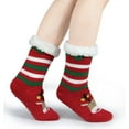 thumbnail image 3 of Slipper Socks for Women with Gripper - Winter Non Slip Thick Fuzzy Socks - Warm Cozy Christmas Gift 1/2Pairs, 3 of 6