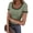 Army Green, variant on Women Short Sleeve Tops Square Neck Ribbed Knit Color Block T Shirts Fitted Casual Summer 2026 Trendy Basic Tees White Medium