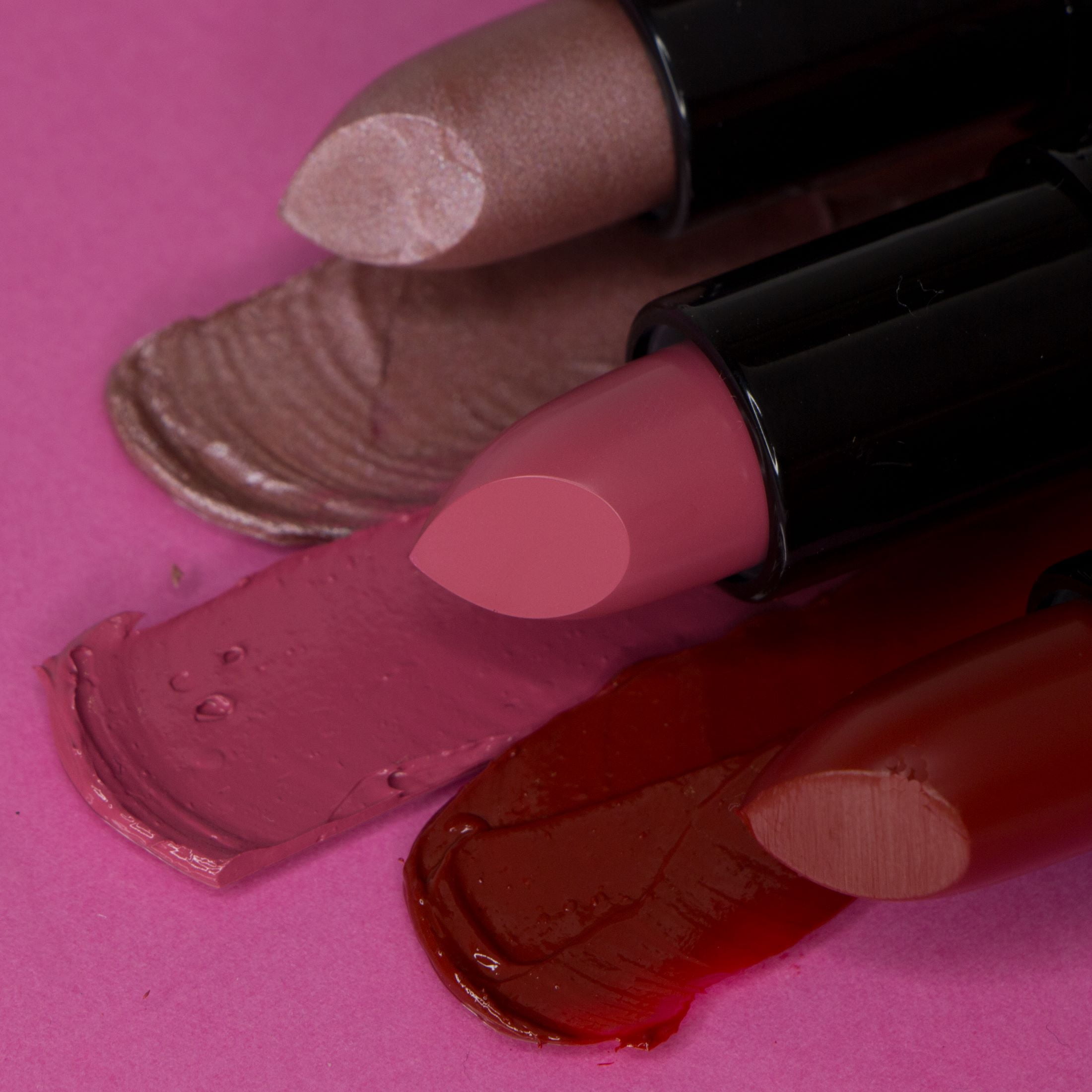 (2 pack) L.A. COLORS Long-Wearing Satin Finish Velvet Pout Chaser Lipstick, Melted Nude, 0.13 oz