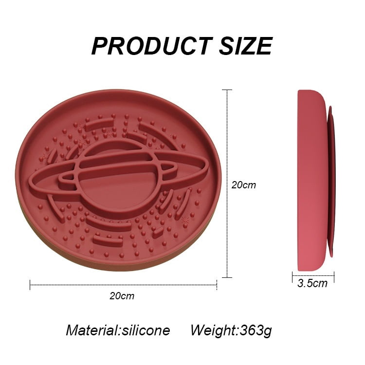Silicone Slow Feeder Dog Bowl, Anti-Choking Pet Slow Eating Bowl, Non-Slip Feeding Dish for Puppy Medium Large Dogs Indoor Daily Use