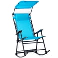 thumbnail image 1 of Costway Folding Rocking Zero Gravity Chair Rocker Porch Sunshade Canopy Light Blue, 1 of 10