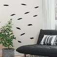 thumbnail image 4 of Unique Bargains Feather Shape Removable Peel and Stick Wall Decals Sticker Perfect Decor Living Room Bedroom Black 12pcs, 4 of 6